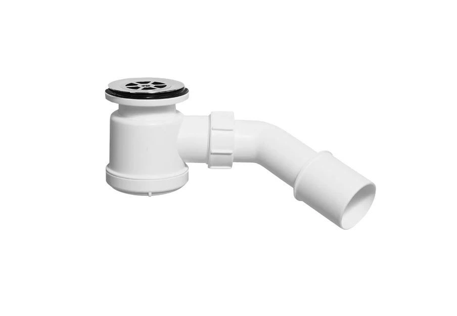 Сифон бутыл. д/поддона хром (слив DN50-60мм) лат.выпуск, H трапа 92мм, вых. DN40/50мм McAlpine