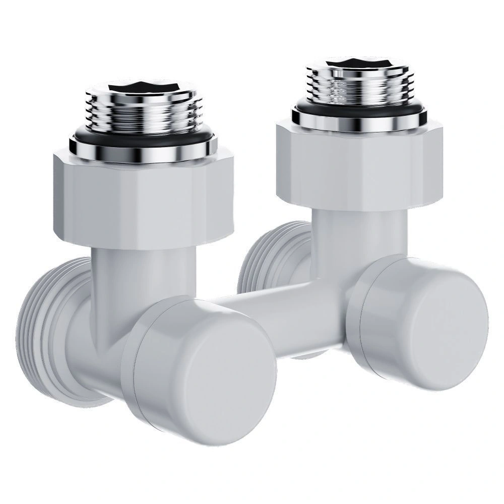 Узел нижнего подключения угловой 1/2"х3/4" EK (белый), Royal Thermo