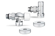 Комплект радиаторных клапанов 1/2х3/4Ek осевой хром Varmega