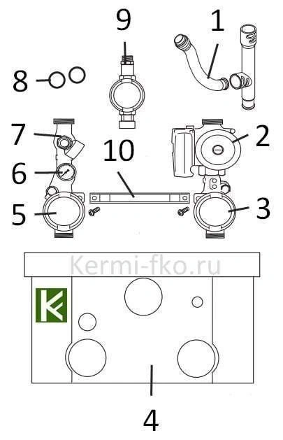Группа подключения насоса для GB162-70/85/100 V2