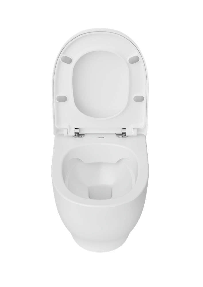 Комплект унитаза подвесного MARE безободковый с крышкой с микролифтом, Белый, CREAVIT