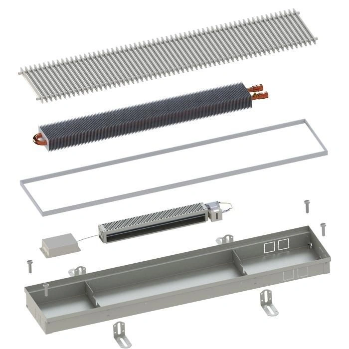 Конвектор Itermic ITTBZ 090.250.1600 решетка "серебро"