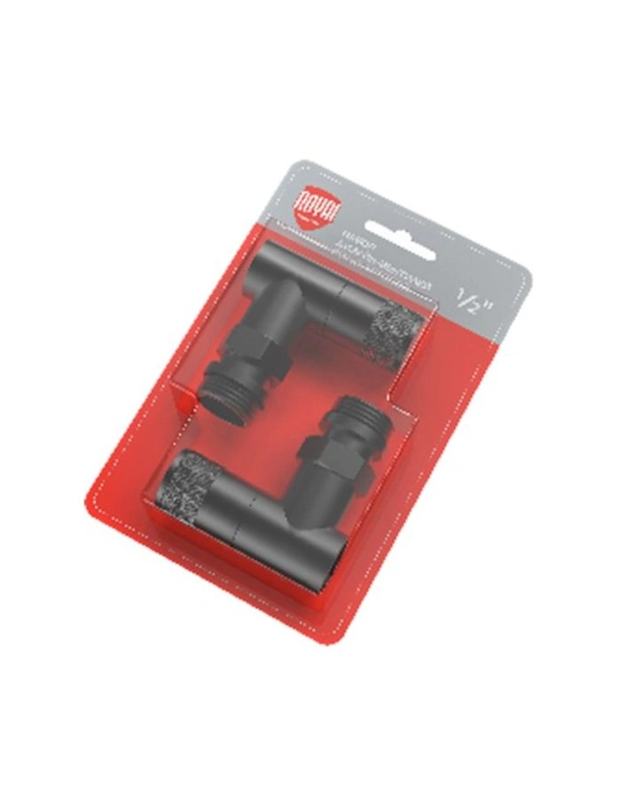 Вентиль ручной регулировки угловой 1/2" PIANO ЧЕРНЫЙ Royal Thermo (уп. блистер=2шт)