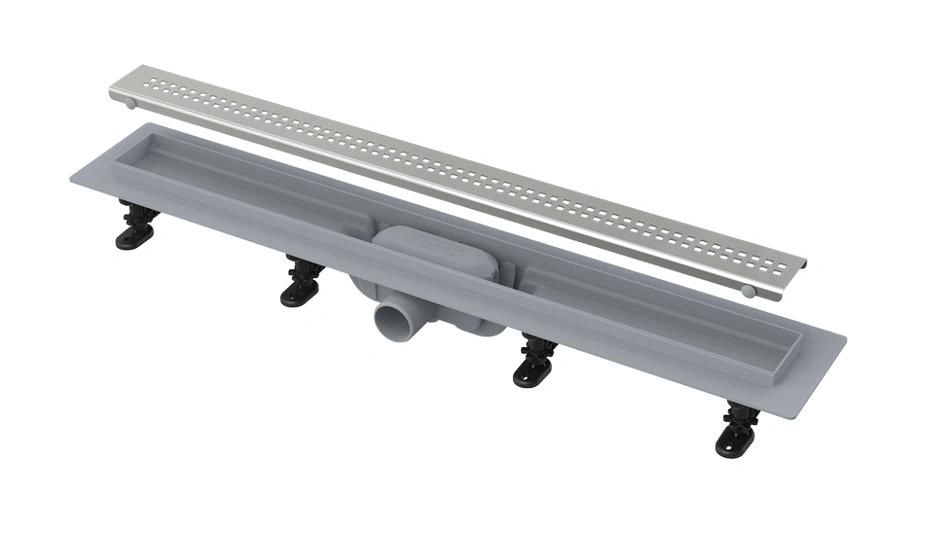 Водоотводящий желоб пласт. в комплекте (решетка, ножки,гидроизоляция) 650 мм ALCA PLAST (решетка APZ9)