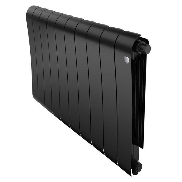 Радиатор биметаллический Infinity Noir Sable 500/87 10 секции VR80 (нижнее правое) черный Royal Thermo