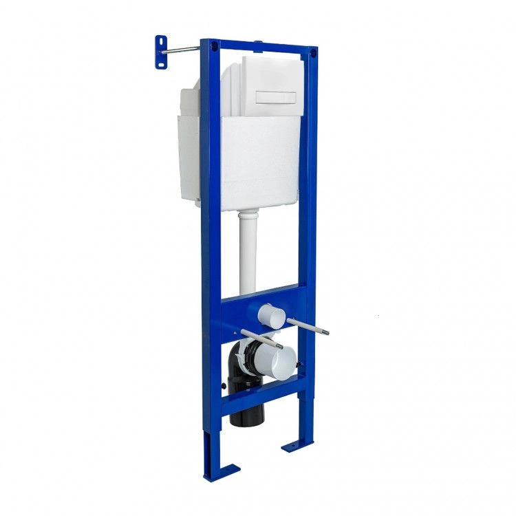 Инсталляция узкая ATOM Line (410мм) в комплекте с белой кнопкой и прокладкой BERGES