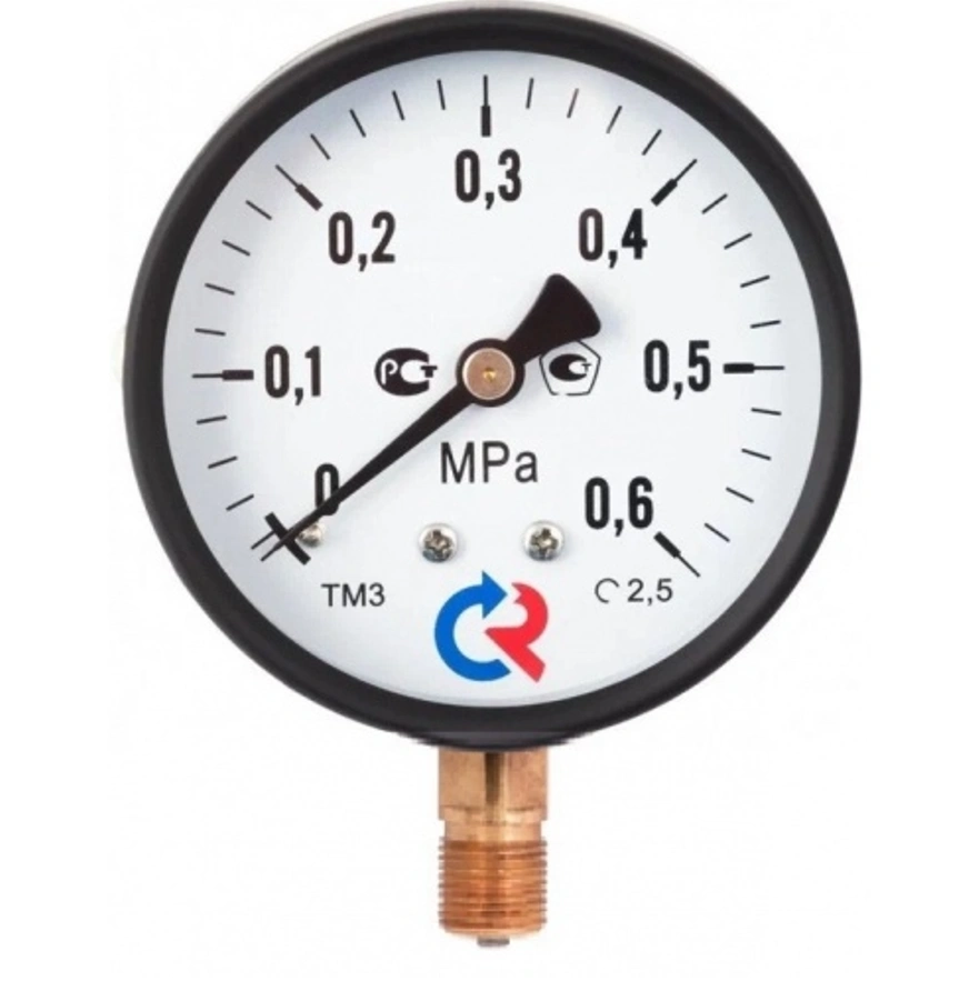 Манометр ТМ-510Р.00 М2 (0..0,6 МПа), М20*1,5, 100мм, 150С, кл.т.1,5, радиальный