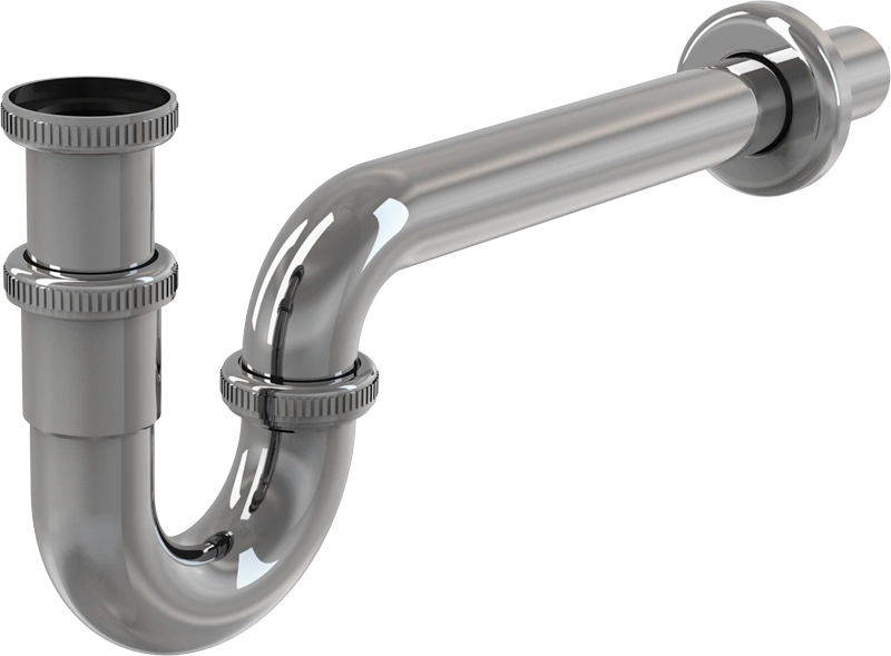 Сифон для умывальника без выпуска U-образный 11/4 DN 32 ХРОМ ALCA PLAST