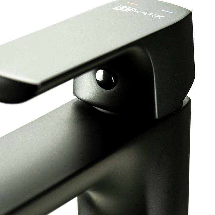 Смеситель для умывальника URSUS, монолитный, черный, LEMARK
