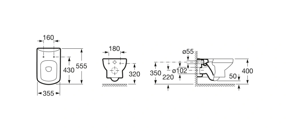 Унитаз подвесной Dama Senso ROCA