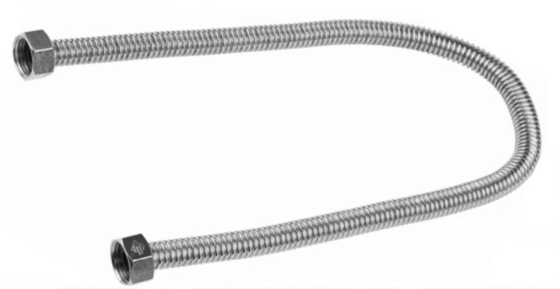 Подводка гибкая, ВОДА, сильфонного типа 1/2" г-г, 150 см (Турбо-Тех)