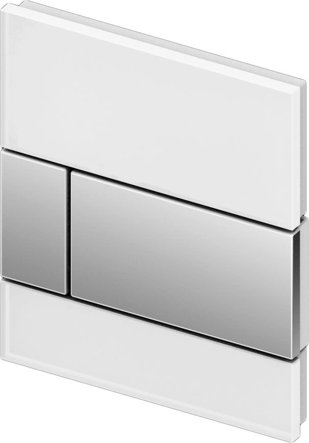 Клавиша TECEsquare Urinal, стекло белое, клавиши хром глянцевый
