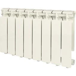 Радиатор алюминиевый STOUT Bravo 350 8 секций белый боковое подключение RAL9010