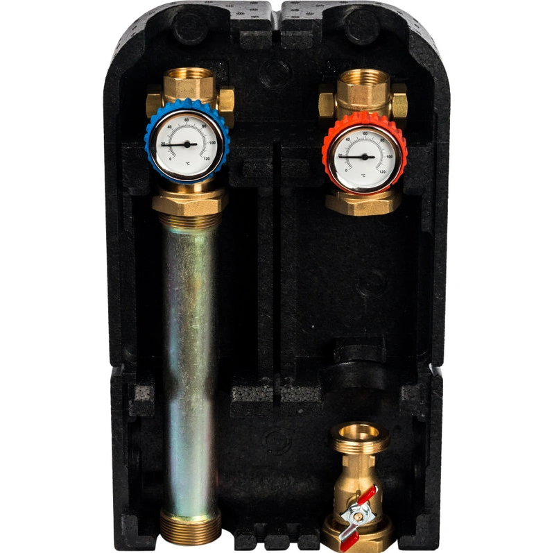 Насосная группа с прямым контуром 1" без насоса в теплоизоляции STOUT