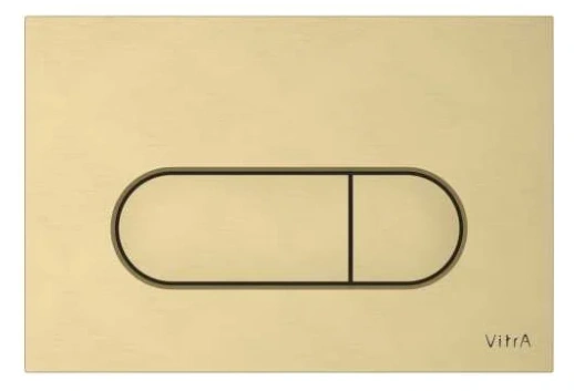 Панель смыва Root Round, браш. золото, Vitra