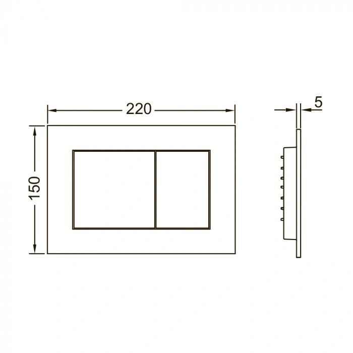 Клавиша TECEnow, пластиковая, белая матовая