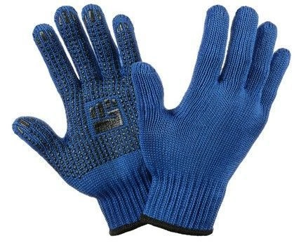 Перчатки х/б 10 кл. 70 гр. с ПВХ синие ГМ-103