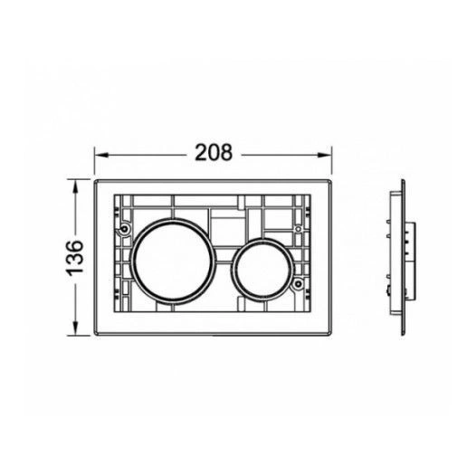 Клавиша TECEloop Modular, хром глянцевый, TECE