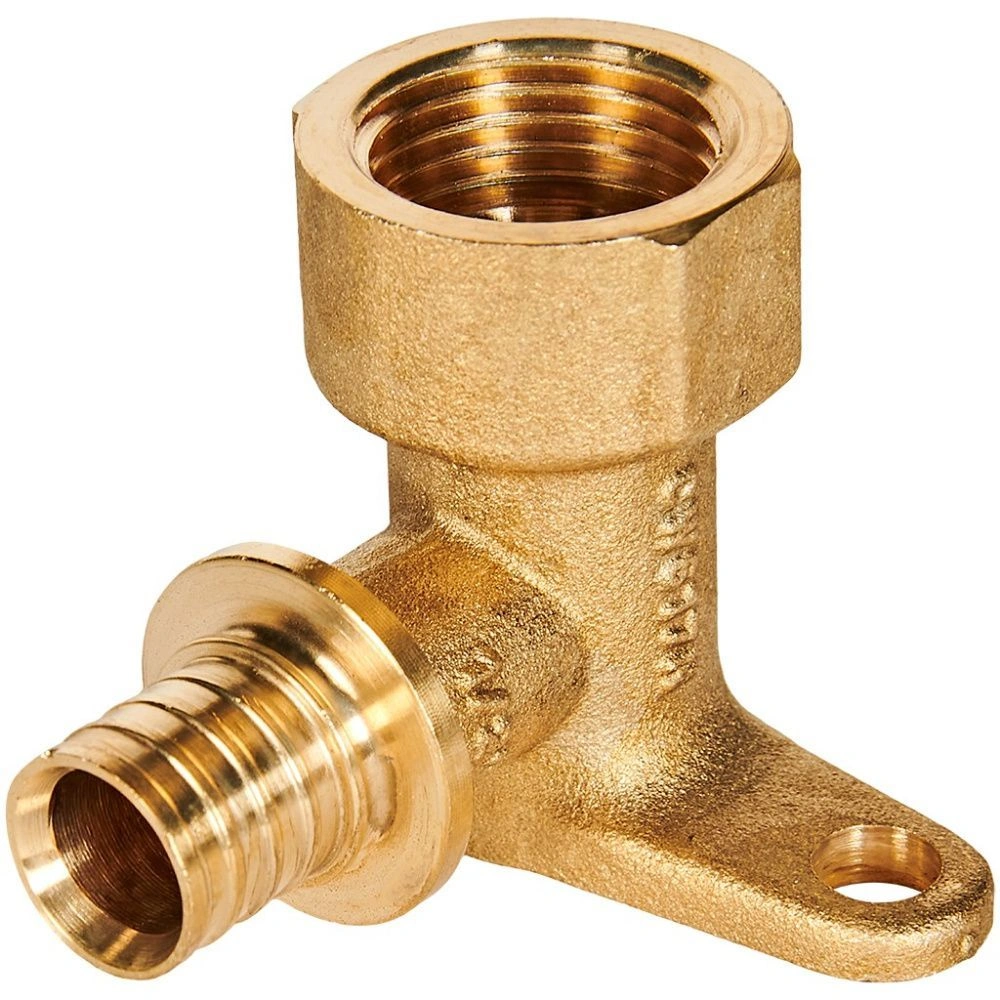 Угольник настенный с креплением 16-1/2 ВР латунь Rommer