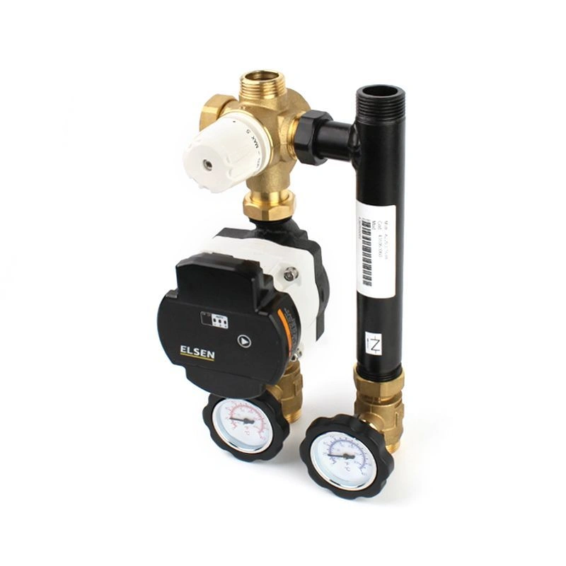 Насосная группа смесительная, с трехходовым термостатическим клапаном 25-55° DN 20, без насоса ELSEN