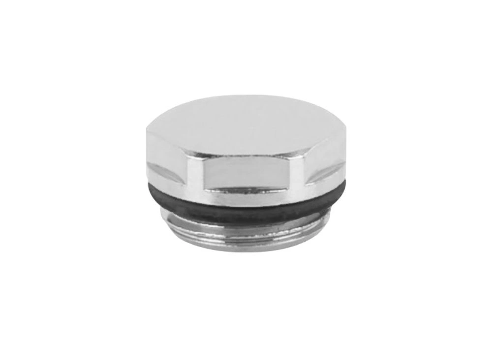 Заглушка для радиатора НР 1/2 никель Valfex