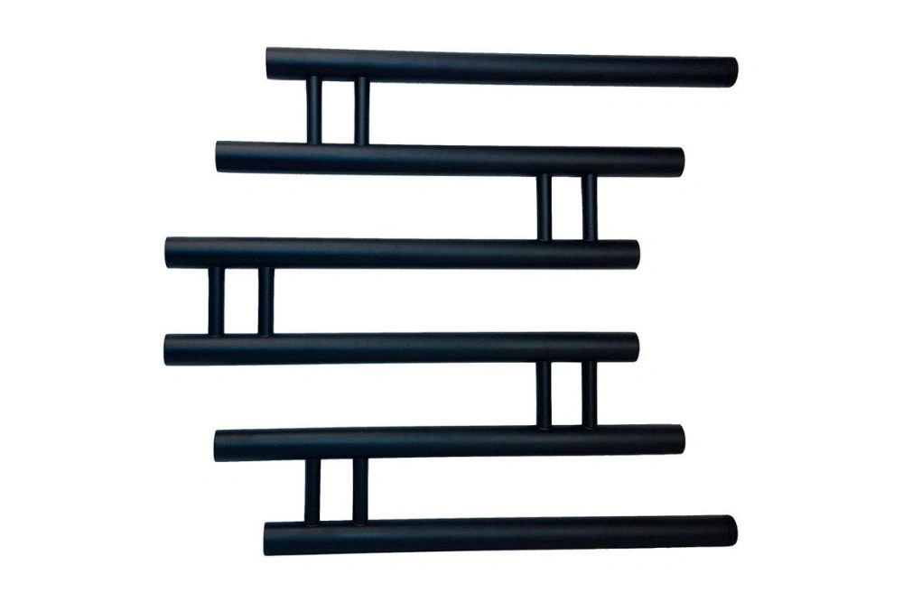 Полотенцесушитель водяной Фокстрот Zip  60/60 с держателем, Черный муар, INDIGO