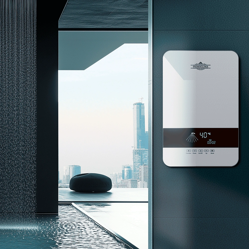 Водонагреватель проточный AQUA 10 кВт, 380 В, серебристый PRIMOCLIMA