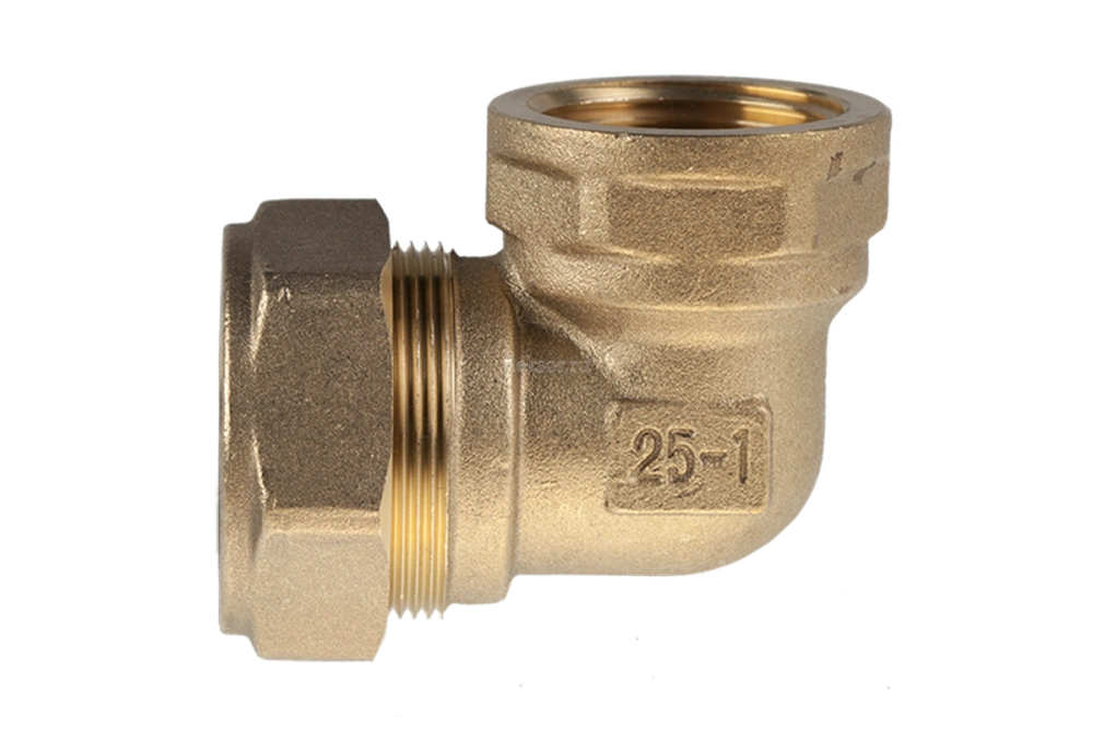 Угольник EF 25x1" ВР метал. кольцо Stacort