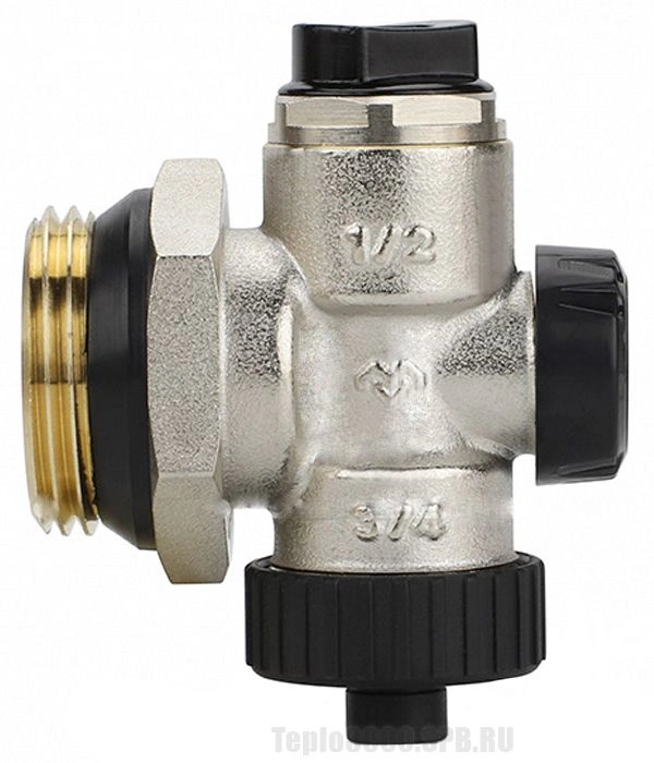 Группа концевая НР 1", с дренажным вентилем и ручным воздухоотводчиком, Varmega