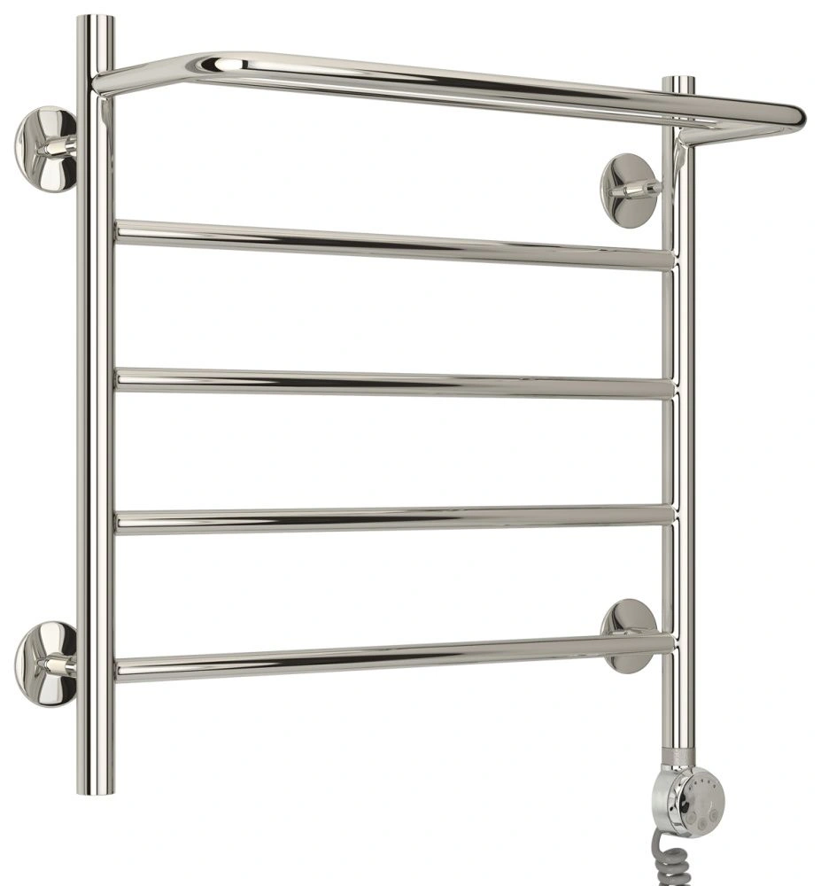 Полотенцесушитель электрический №20 ТП, 500х500 (Полка + 4) П16, Стилье