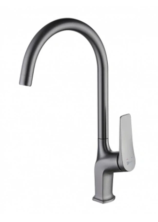 Смеситель для кухни BRONX с высоким поворотным изливом, графит, LEMARK