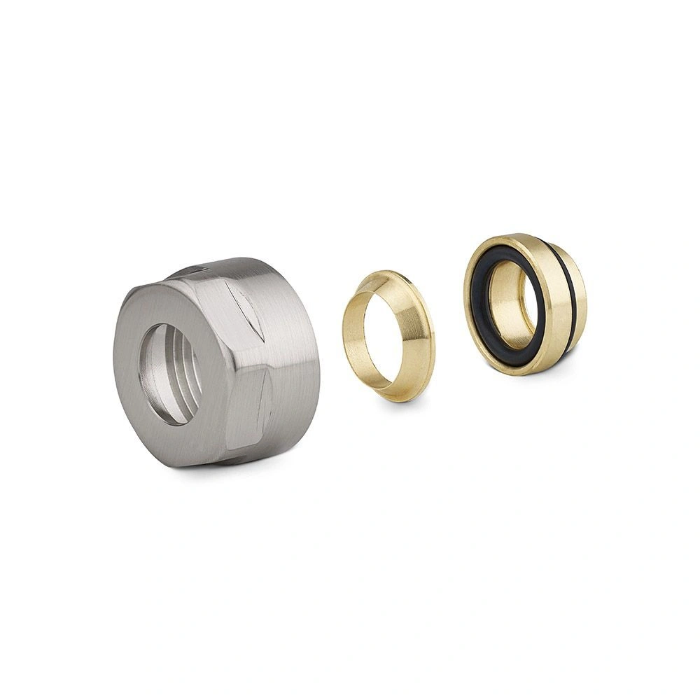 Соединение резьбозажим. 15 (резьба 3/4") матовый никель Varmega