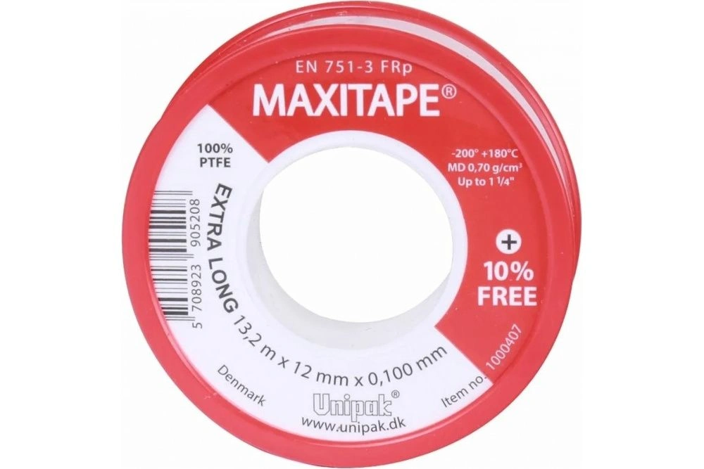 Фум-лента (12х0,1мм) 12-13,2м, красная MAXITAPE Фум-лента (12х0,1мм) 12-13,2м, красная MAXITAPE
