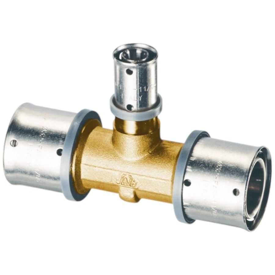 Тройник 20-16-20 латунь, пресс FAR