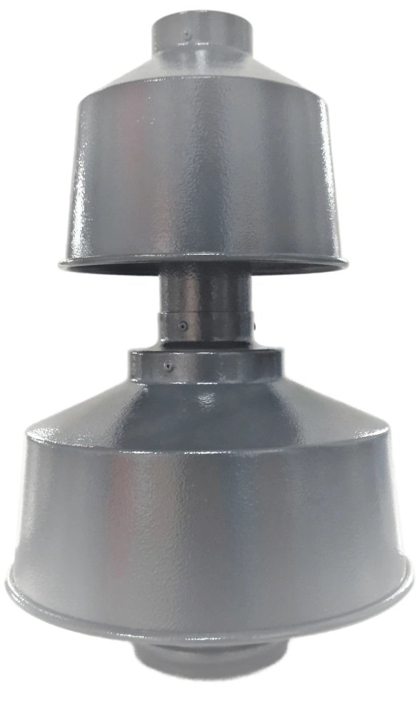 Оголовок с ветрозащитой D60/100 ЧЕРНЫЙ, KRATS