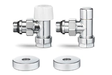 Комплект радиаторных клапанов 1/2х3/4Ek угловой хром Varmega