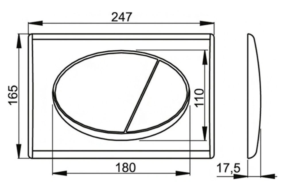Клавиша белая, Alca Plast