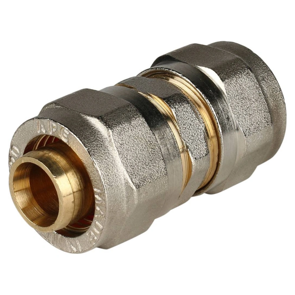 Муфта 20 латунь (обжим) Stout