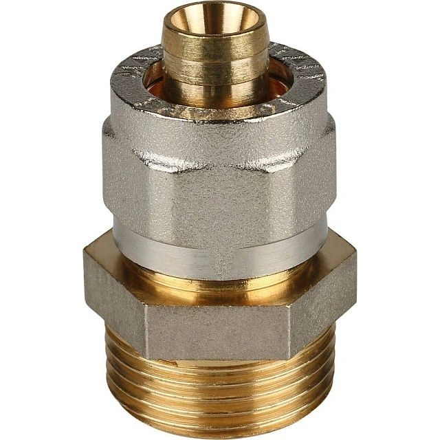 Муфта НР 16х3/4" латунь (обжим) Stout