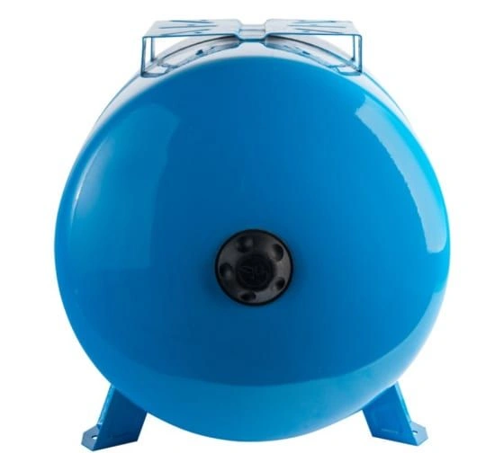 Бак мембранный для водоснабжения 100 л STOUT горизонтальный с опорными стойками со сменной мембраной (синий) G1"