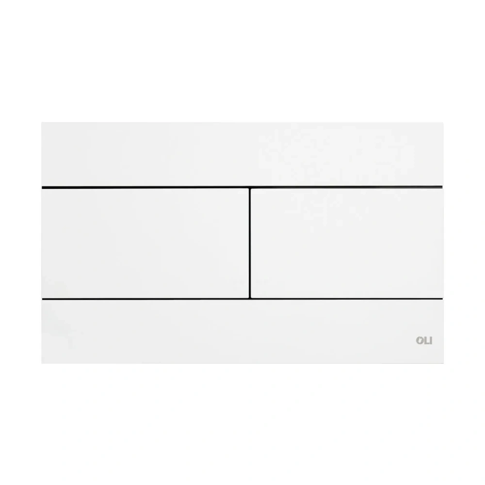 Панель механическая двойная Slim, пластик белый, OLI