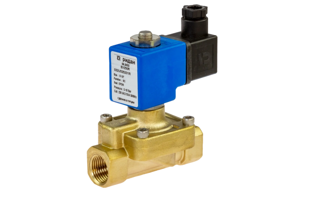 Клапан соленоидный EV250R НЗ G 3/4 Ду17 Kv 90 л/мин EPDM (0-16 бар) 230В 50/60 Гц