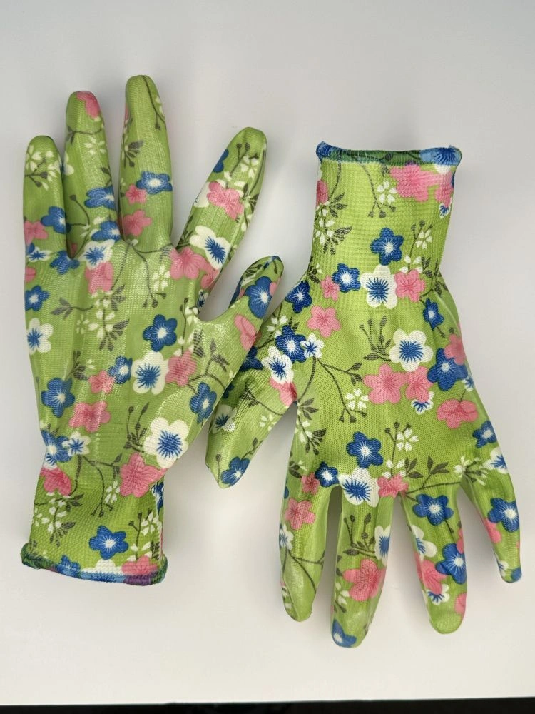 Перчатки нейлон 13 класс с нитриловым покрытием р.9 (L) GM1014-Bellis-9 Hortus Bellis