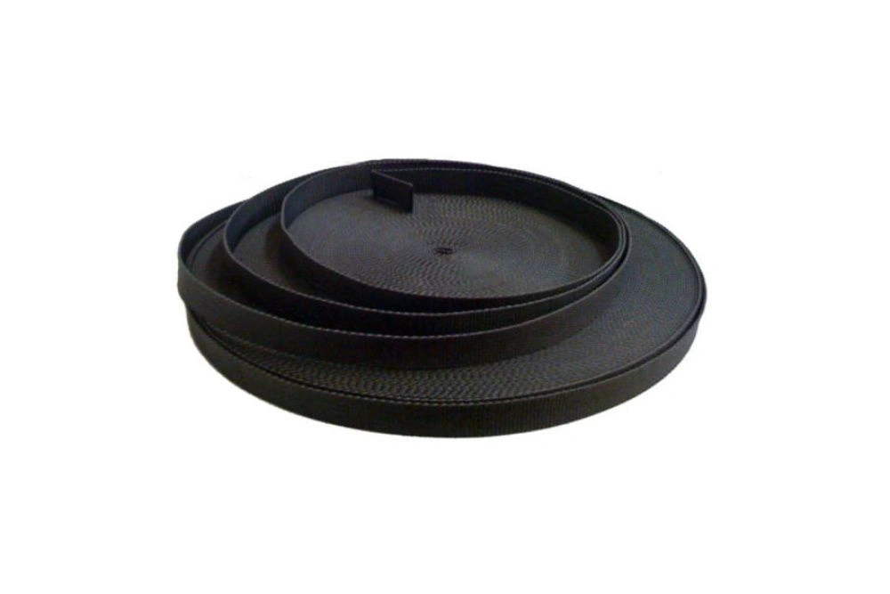 Монтажная лента текстильная (толщина 1 мм, ширина 20 мм, длина 50 м.) ЧЁРНАЯ