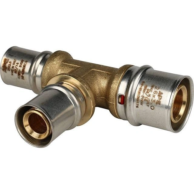 Тройник  26x20x20 латунь, пресс Stout