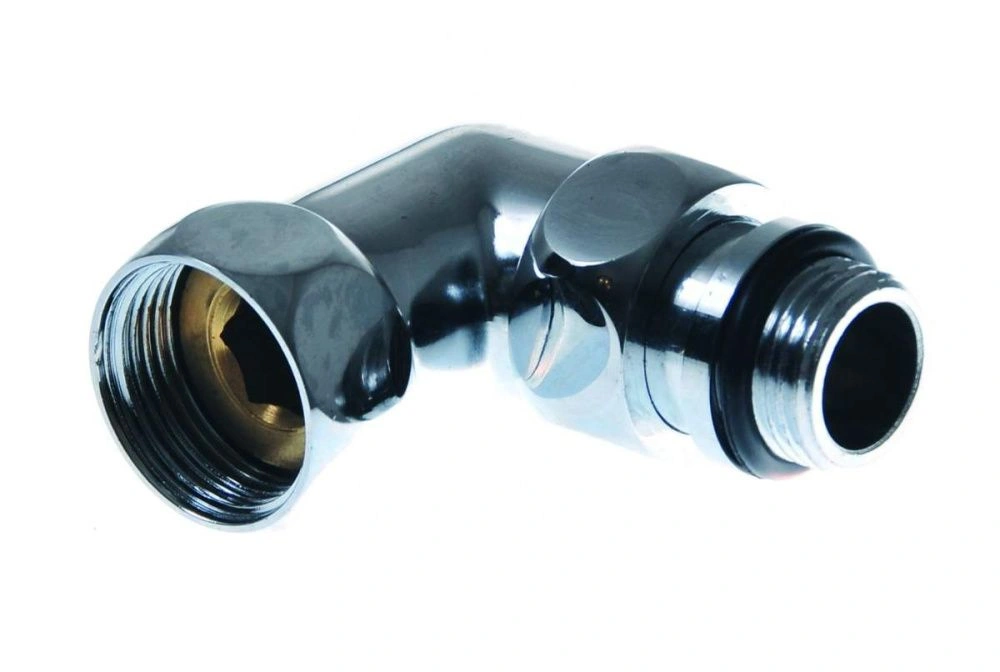 Сгон угловой с упором (американка) для полотенцесушителя 3/4 х 1/2 ВН ХРОМ SMART/SG