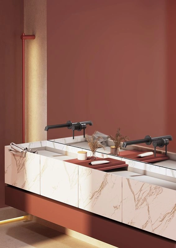 Смеситель для раковины встраиваемый R20 черный матовый RAGLO