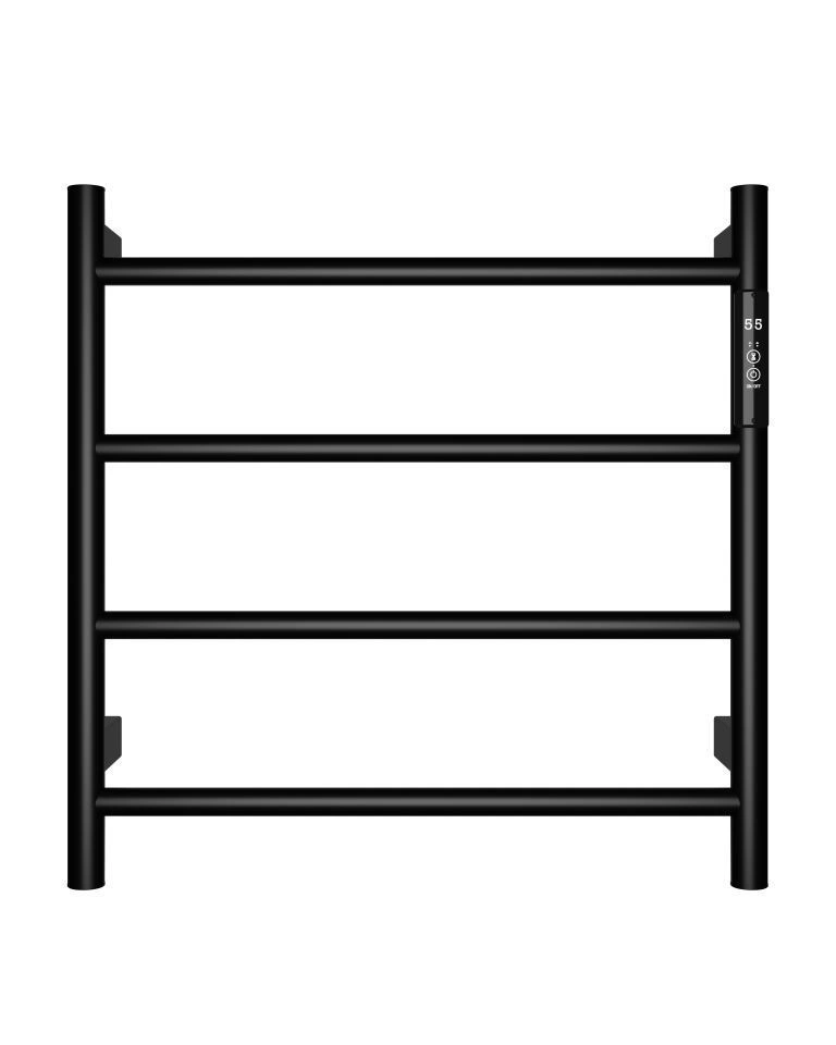 Полотенцесушитель электрический 475*474 с терморегулятором, цвет Черный матовый, AQM