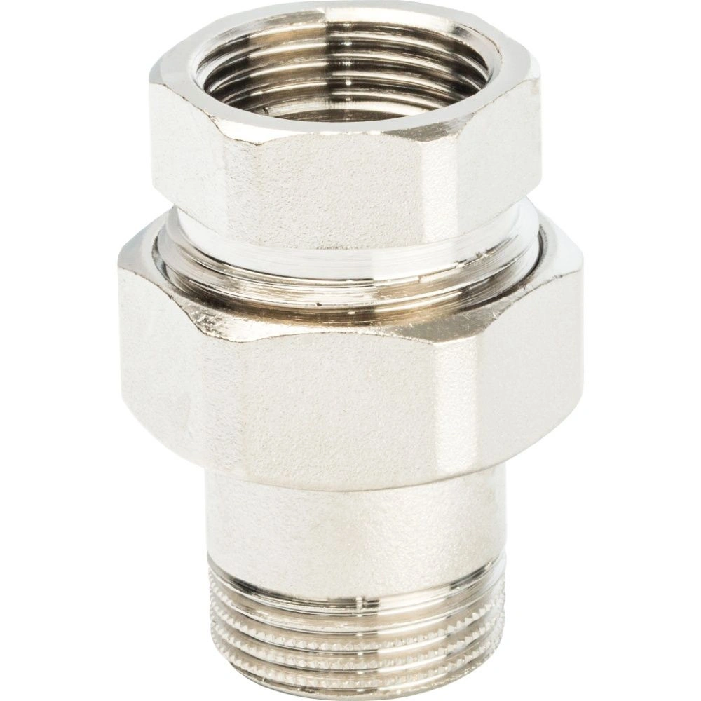 Сгон прямой (американка)  3/4" НВ никель, уплотнение o-ring STOUT