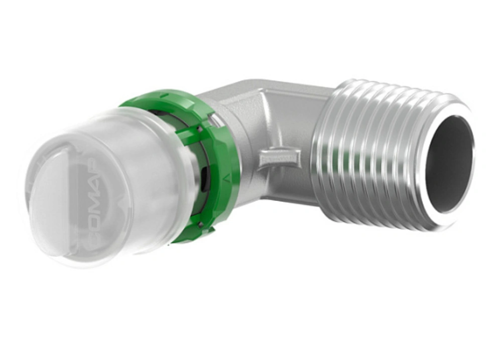 Угольник 26-1 НР латунь, пресс Comap